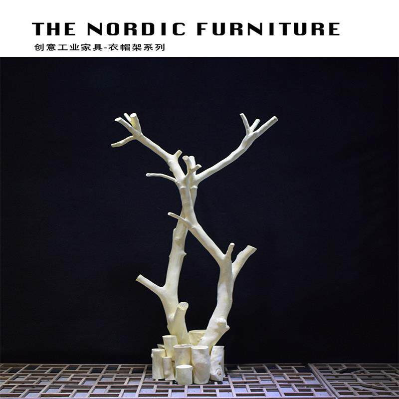 实木根雕衣帽架落地家用挂衣架卧室置物架房间单杆原木架简约特价