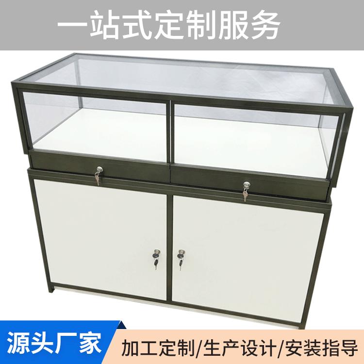 首饰展柜带底柜展示柜展厅商场饰品柜不锈钢珠宝柜台专卖柜