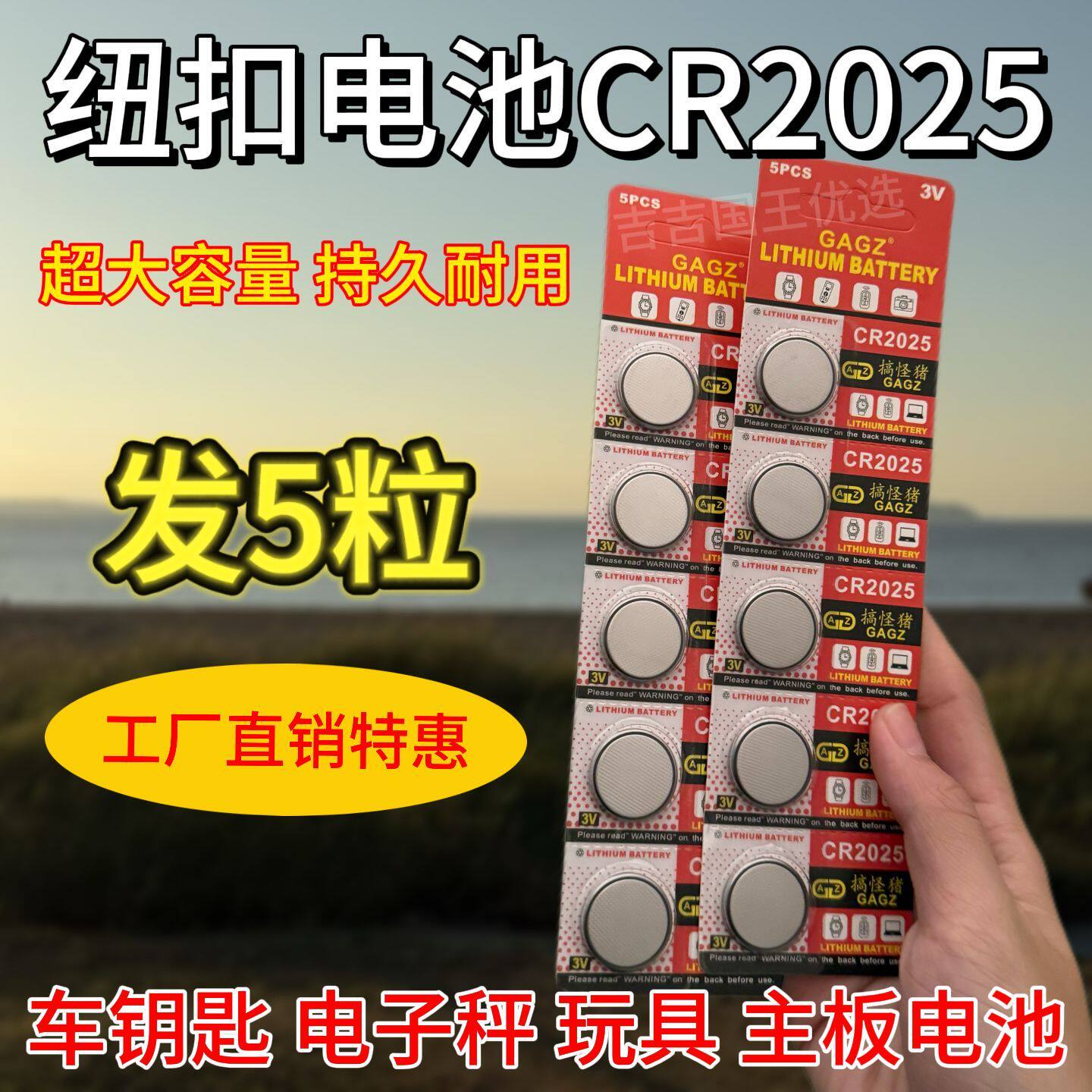CR2025/3V纽扣电池车钥匙遥控器