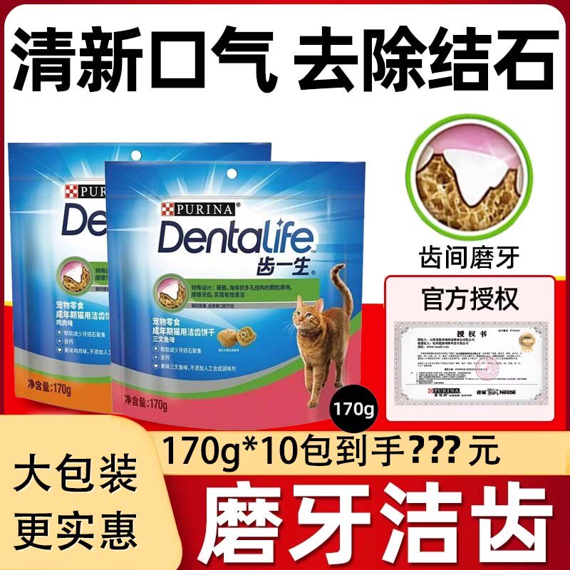 齿一生猫饼干170g专业洁