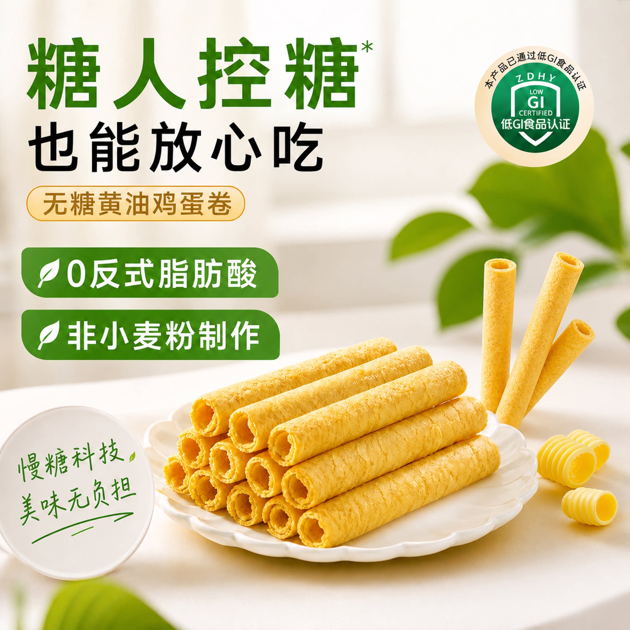 低GI黄油鸡蛋卷!健康巨好吃零食
