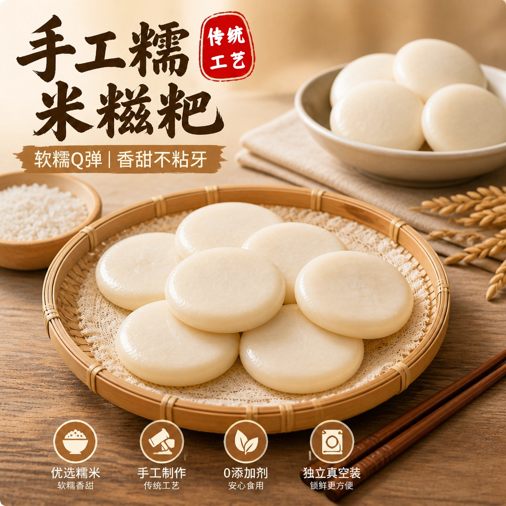 独立包装!正宗贵州糯米糍粑年糕