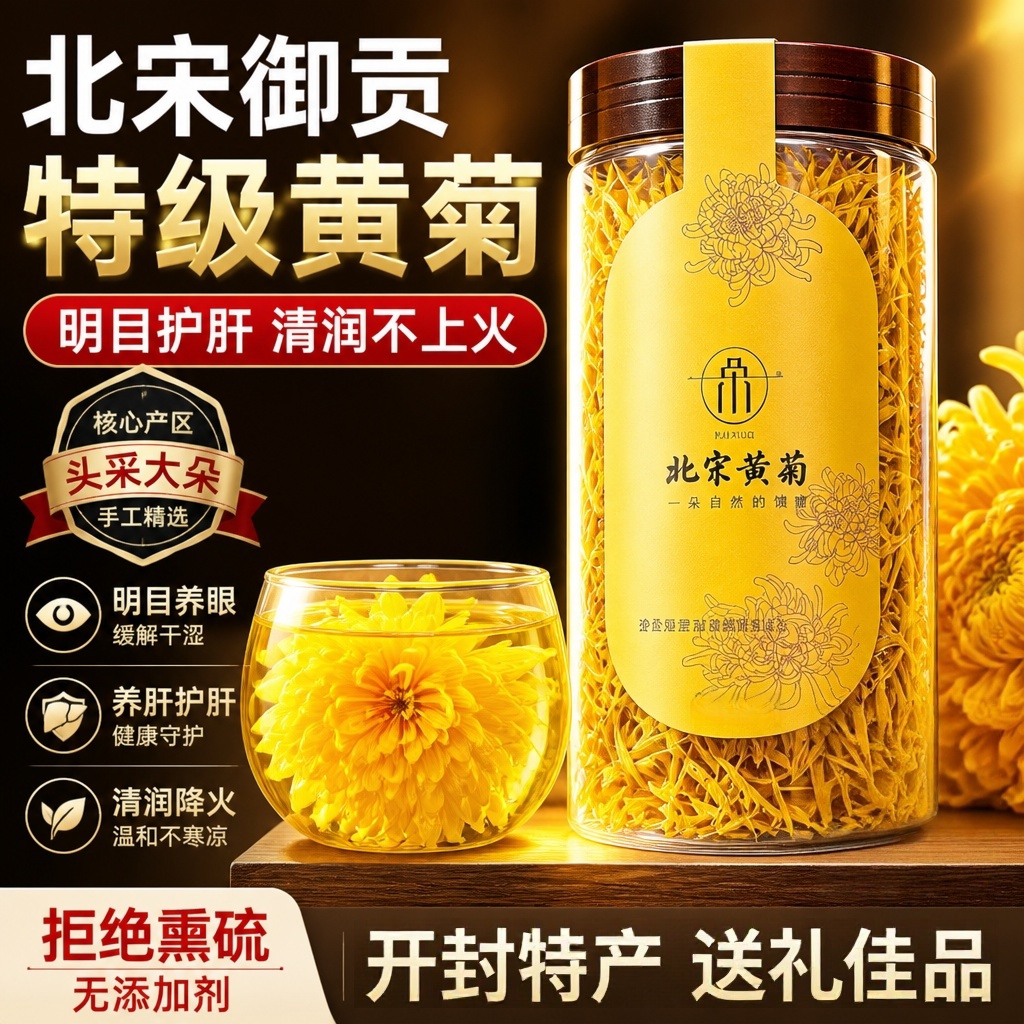 特级大菊花!正宗开封北宋黄菊