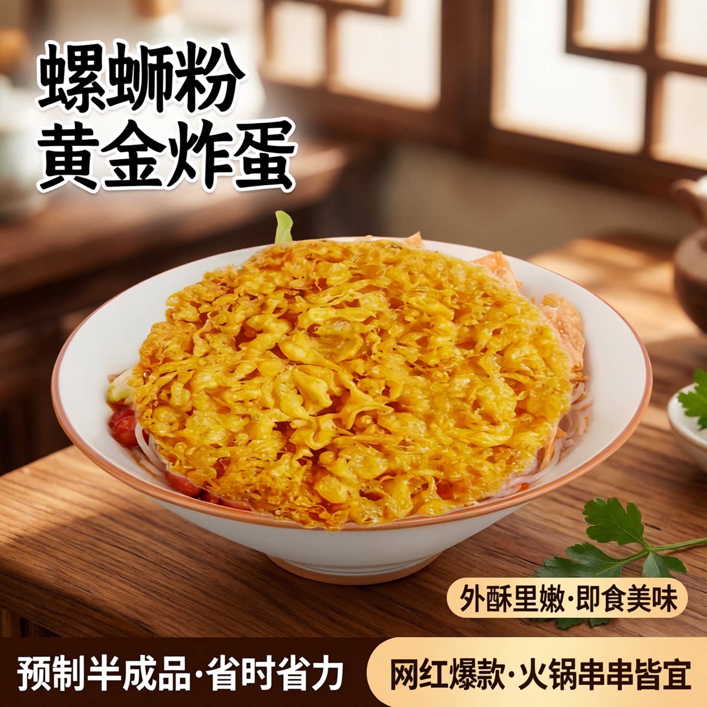 螺蛳粉专用!商用摆摊黄金炸蛋