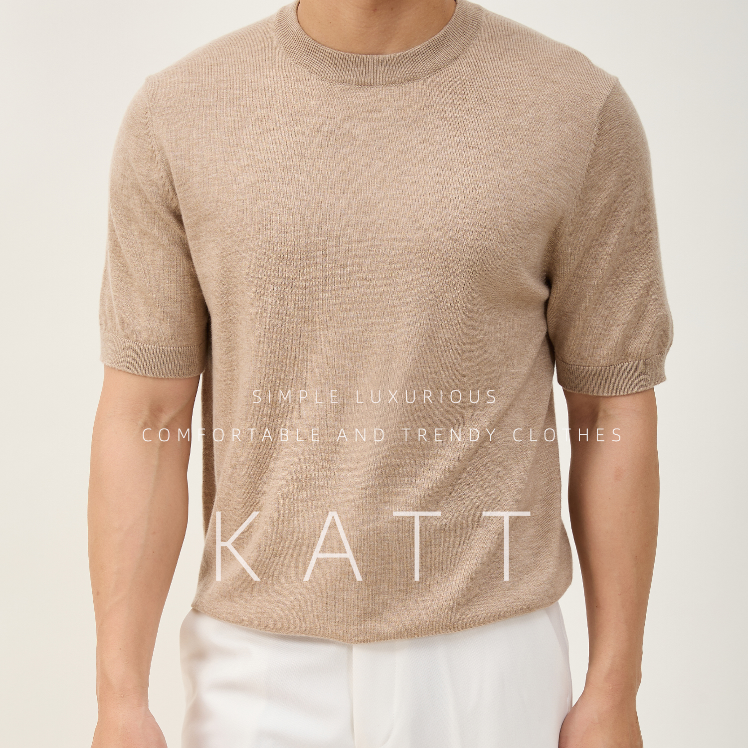 KATT男士老钱风秋冬羊毛打底衫