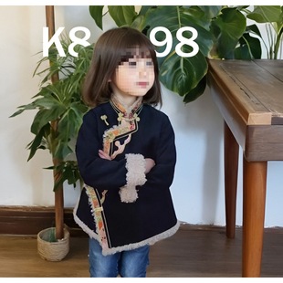 2025新款藏装藏服儿童男款加绒加厚棉衣棉服亲肤柔性进口面料时尚