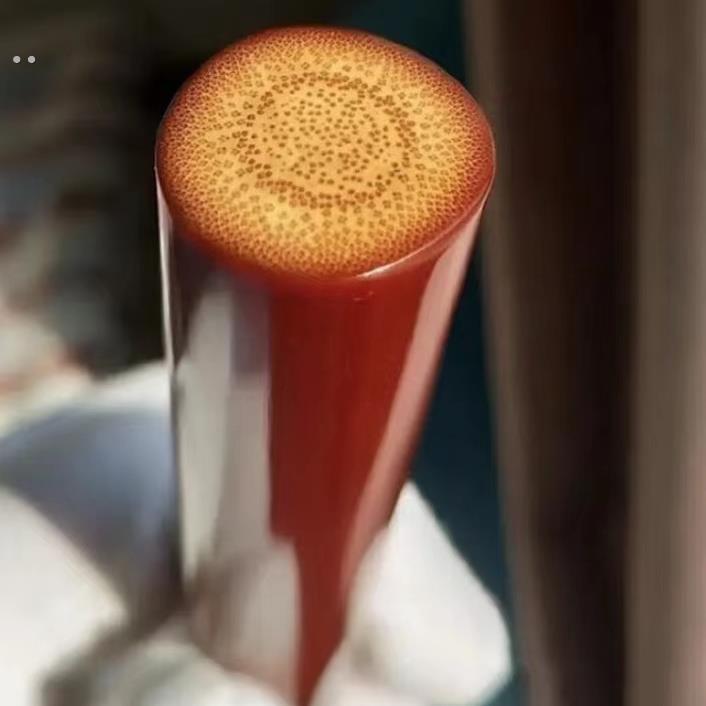 正圆实心玉竹把件男士盘玩把玩竹子实心竹手把件文玩精抛红皮老料