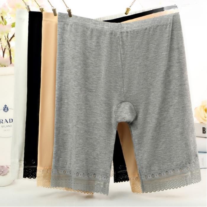 纯棉安全裤女士防走光夏薄款无痕内裤大码三五分高腰打底保险短裤