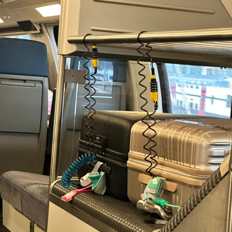 高铁行李箱防盗绳外出旅行学生便携小巧坐车安全防盗密码锁牵引绳