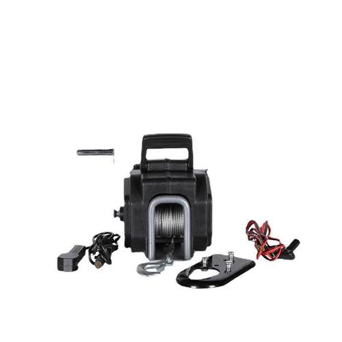 平行牵引垂直起重船用绞盘5000磅绞车带钢丝牵引卷扬机12V