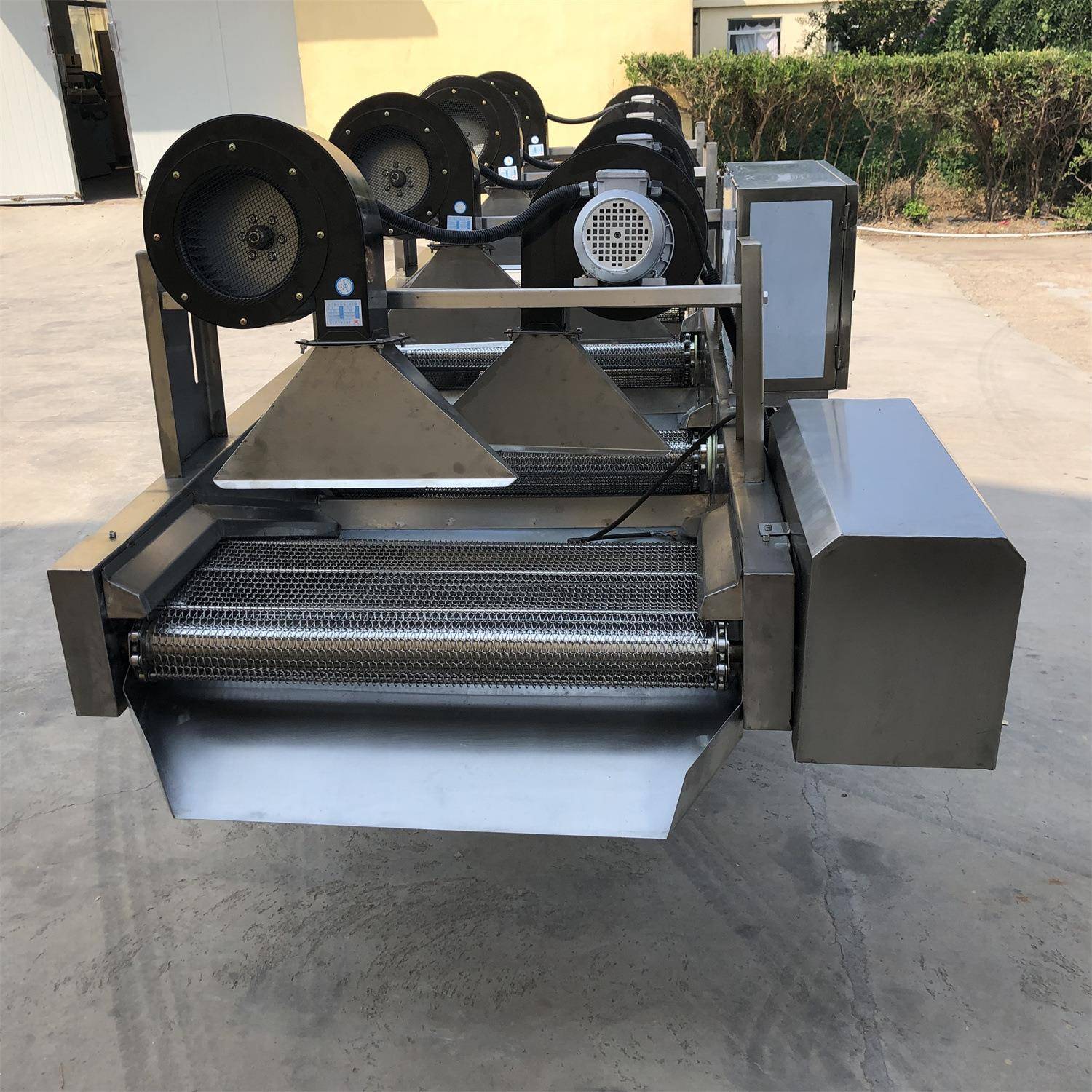 辣椒翻转式风干机包装袋表面除水风干机果蔬清洗风干流水线