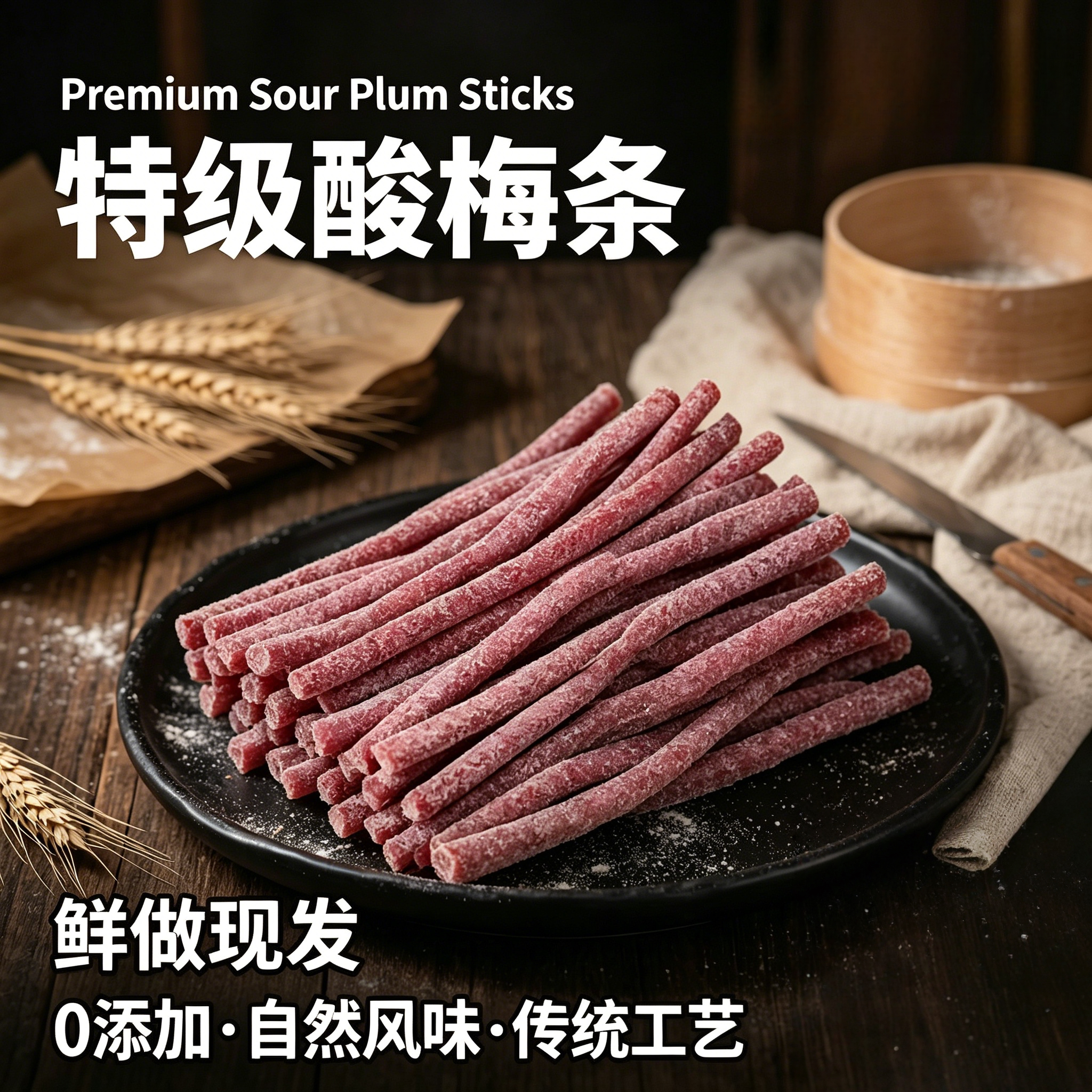 原味酸梅条爆酸超无核青话梅棒果干儿童孕妇开胃解馋休闲小零食品