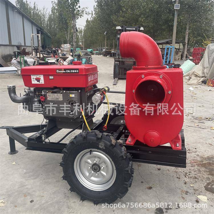 六寸八寸柴油自吸泵农用拖拉机传动轴带抽水机抗旱浇地高压泵
