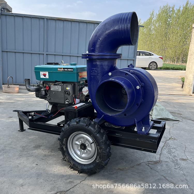 工程排水倒水四缸12寸抽水泵大口径防汛水泵抗旱浇地高压泵