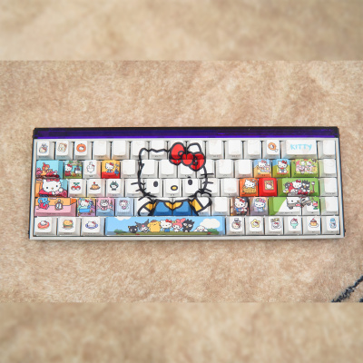 HelloKitty原厂侧刻透光PBT五面热升华工艺Wooting60 ez63 made68