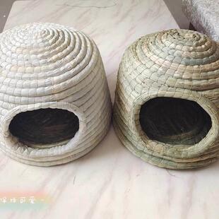 草编城堡窝鸽子窝兔子窝孵蛋专用鹌鹑玄风鹦鹉鸟巢草窝