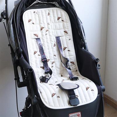 婴儿车坐垫四季通用薄宝宝小推车凉感棉垫餐椅坐垫护脊靠背躺垫