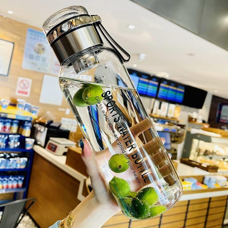 高档耐热玻璃杯大容量泡茶杯茶水分离1大水杯便携1000ml杯子