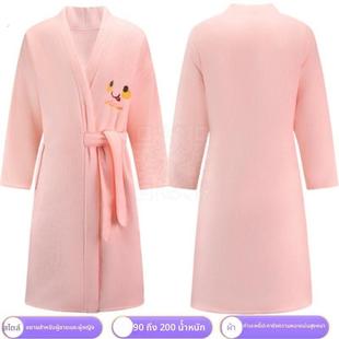 浴袍男女成人吸水速干非纯棉全棉秋冬情侣加长厚睡袍可穿浴巾浴衣