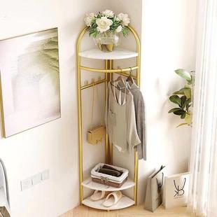 美容院挂衣服架转角衣帽架卧室落地收纳多功能晾衣架室内家用挂衣