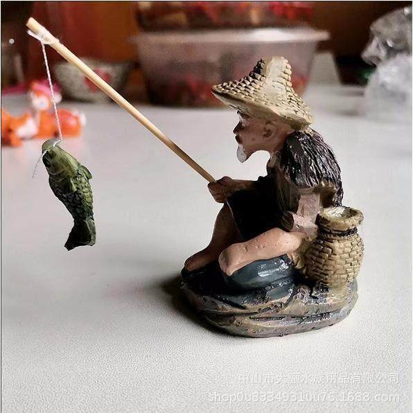 小姜太公钓鱼翁小摆件假山吸水石盆景鱼缸造景客厅家居人物装饰品,宠物/宠物食品及用品,造景/装饰,淘宝优惠券,粉丝福利购,淘宝优惠卷