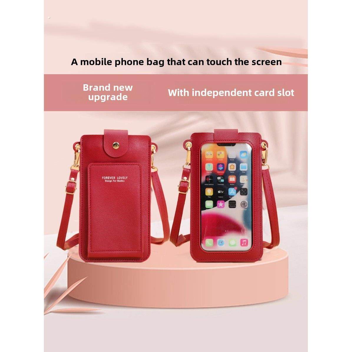 可触屏手机包女式大屏挂包新款迷你遛娃小包包吊包斜挎包透明零钱,箱包皮具/热销女包/男包,手机包,淘宝优惠券,粉丝福利购,淘宝优惠卷