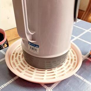 暖壶垫托盘双层沥水盘圆形置物架电水壶沥水架茶水托盘茶盘接水盘