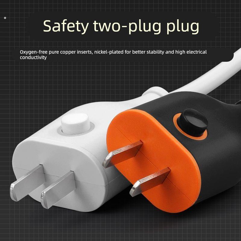 带开关电源插座延长线插线板四孔两插电风扇电动车家电大功率插排