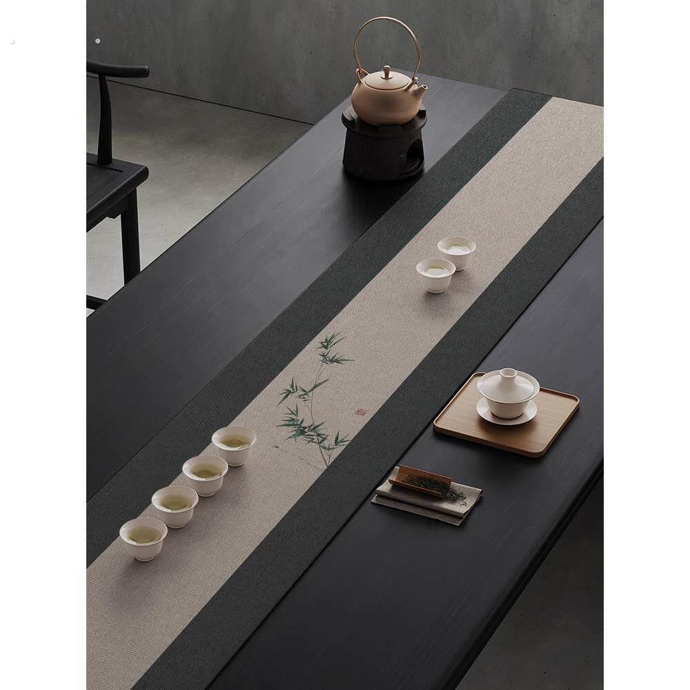 轻奢经典禅桌旗织物茶垫茶几新中国风桌布咖啡桌经典茶几垫茶旗