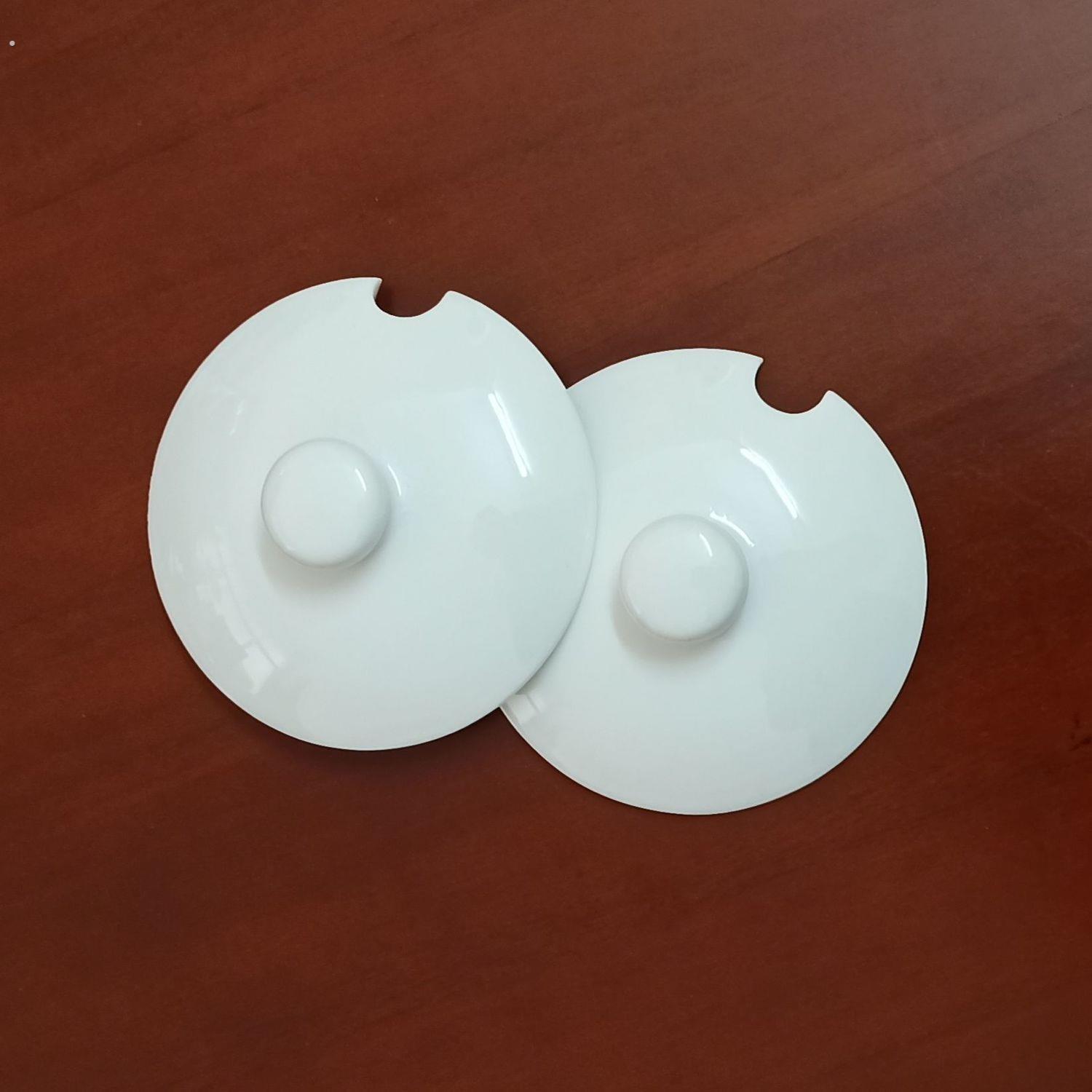 家用陶瓷调味罐纯白盖子盐罐辣椒油罐盖调味盒子配件饭厅厨房用品