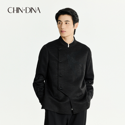 新中式立领西装男国风唐装外套