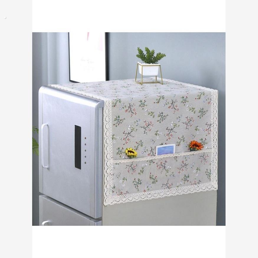 冰箱防尘罩2022家用简约单开门盖巾双开门冰箱巾侧开门洗衣机盖巾