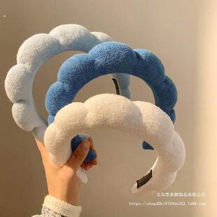 简约云朵发箍女高颅顶压发洗脸发箍2023新款外出百搭可爱发捆头