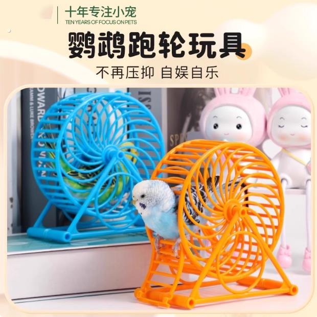 鹦鹉跑轮虎皮专用鸟笼配件大全牡丹益智锻炼攀爬训练玩具解闷用品
