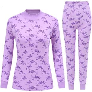 女士线衣线裤 中老年秋衣秋裤 套装 棉毛衫 女士 纯棉妈妈保暖内衣薄款