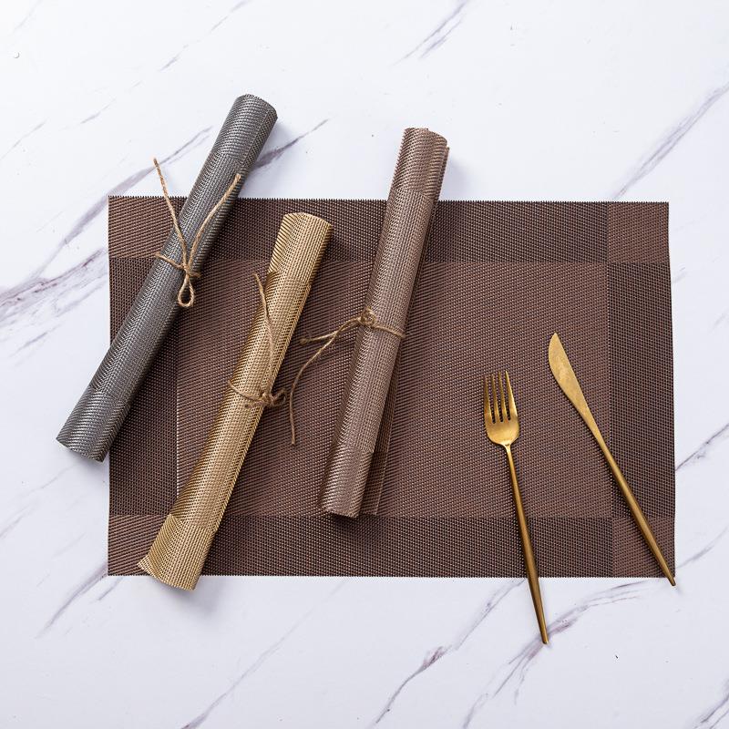 pvc餐垫双框对角框日式欧式桌垫防水防滑隔热垫盘垫杯垫学生垫