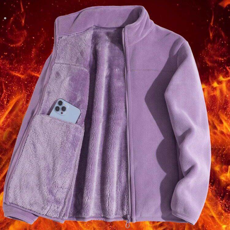 高品质摇粒绒外套女款奥粒绒男装外穿新款加绒加厚抓绒衣卫衣保暖