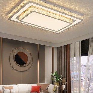 客厅吸顶灯2025新款无障碍豪华水晶灯现代简约高端大气居室中山灯