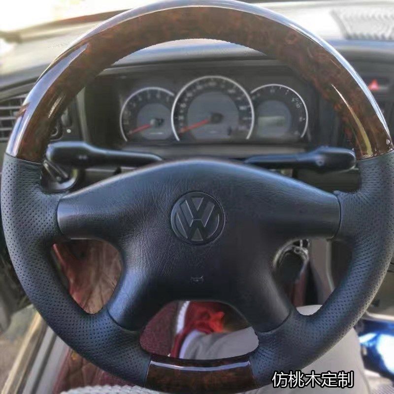 老款大众普桑捷达伙伴桑塔纳经典志俊宝来手缝真皮方向盘套把套