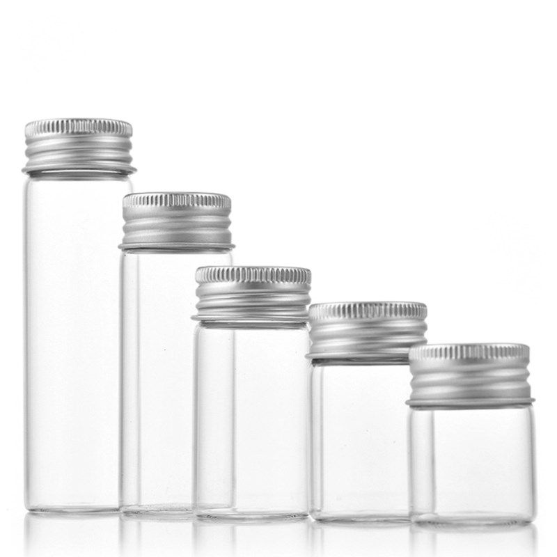 热销带盖无铅玻璃小药瓶密封罐医用胶囊瓶喜糖果食品瓶包装瓶