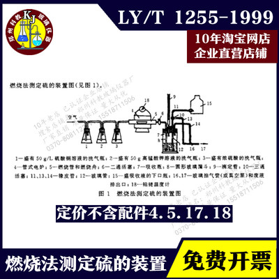 《LY/T 1255-1999》燃烧法测定硫装置玻璃仪器装置部分不含管式炉