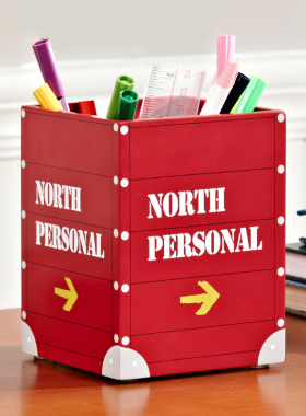 儿童笔筒大容量创意摆设装饰品 书房个性文具欧式收纳盒