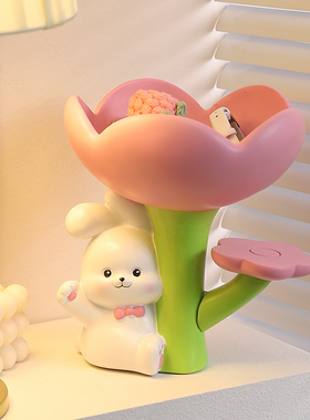 入户玄关钥匙收纳兔子客厅家居装饰品搬家乔迁新居送