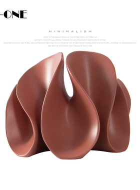 现代简约异形几何艺术品工艺品波浪造型创意民宿酒柜软装饰品