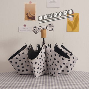 chic日系雨伞女ins波点复古文艺森系晴雨两用禁欲太阳伞防紫外线