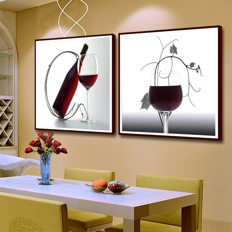 欧式餐厅钻石画红酒杯贴钻十字绣酒瓶简约现代砖石圆钻满钻,居家布艺,钻石绣,淘宝优惠券,粉丝福利购,淘宝优惠卷