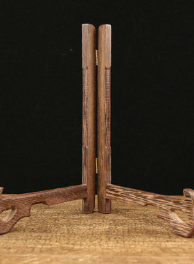 罗盘实木支架二寸三寸四寸五寸六寸7寸八寸9寸一尺铰链款摆件客厅