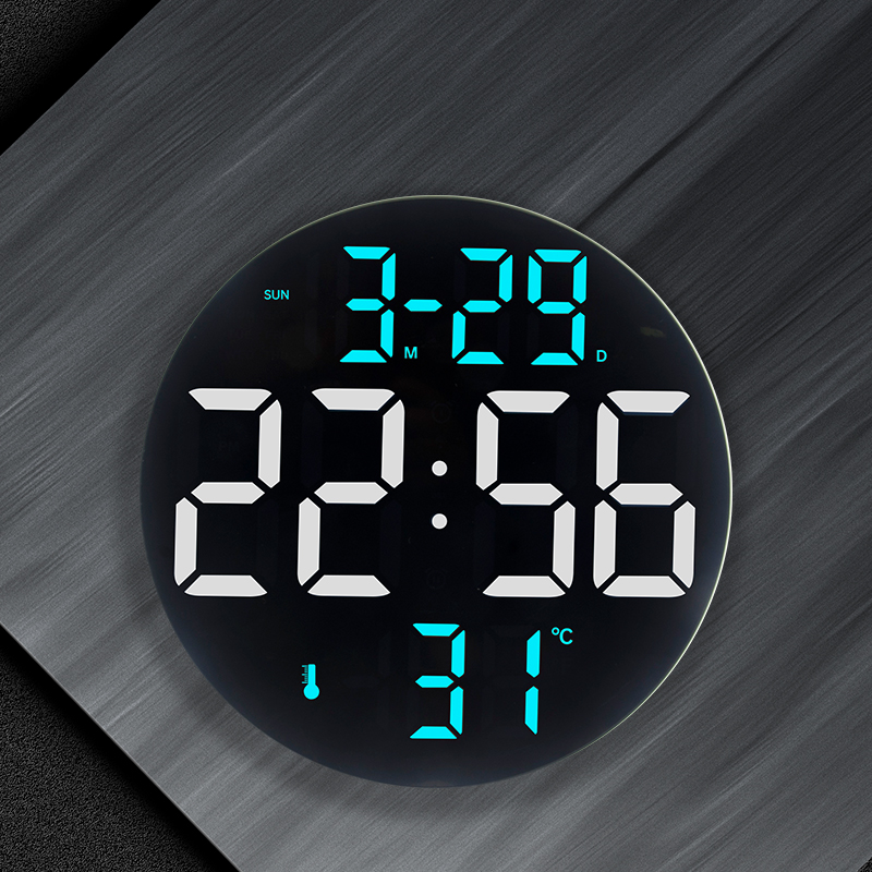 大屏幕家用LED电子时钟客厅数字多功能挂墙创意遥控台钟个性闹钟