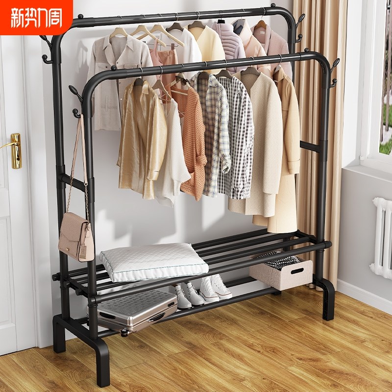 【尺码不全清仓衣架】晾衣架落地家用卧室挂衣架阳台简易晾晒架