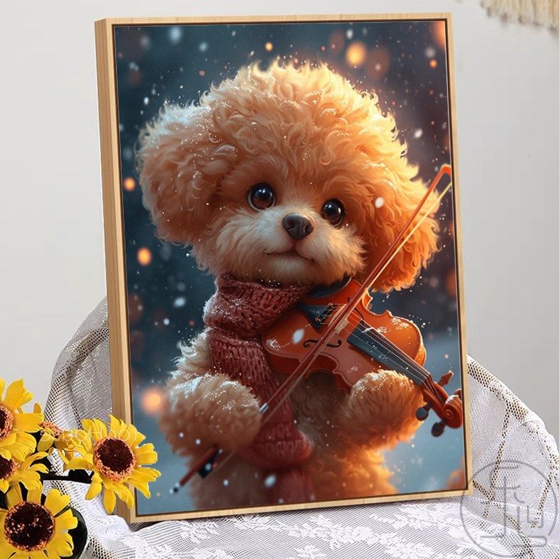 悲伤小狗钻石画儿童材料包动物钻石绣卧室手工贴钻画十字绣,居家布艺,钻石绣,淘宝优惠券,粉丝福利购,淘宝优惠卷